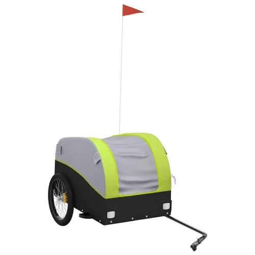 Prikolica za bicikl crno-zelena 45 kg željezna - Zelena 133 x 68 x 68 cm Cijena