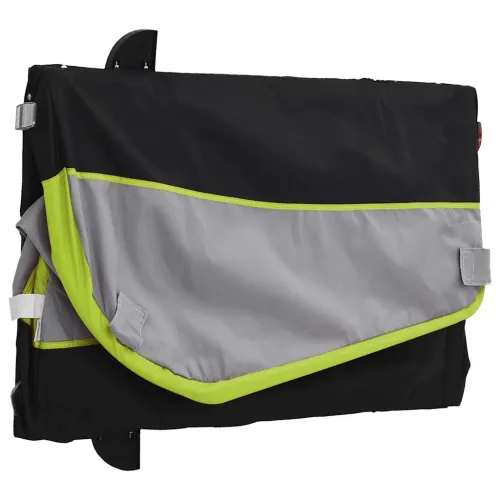 Prikolica za bicikl crno-zelena 45 kg željezna - Zelena 133 x 68 x 68 cm Cijena