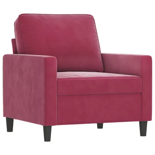 4-dijelni set sofa s jastucima crvena boja vina baršunasti - boja crnog vina s jastučićima i tabureom Cijena