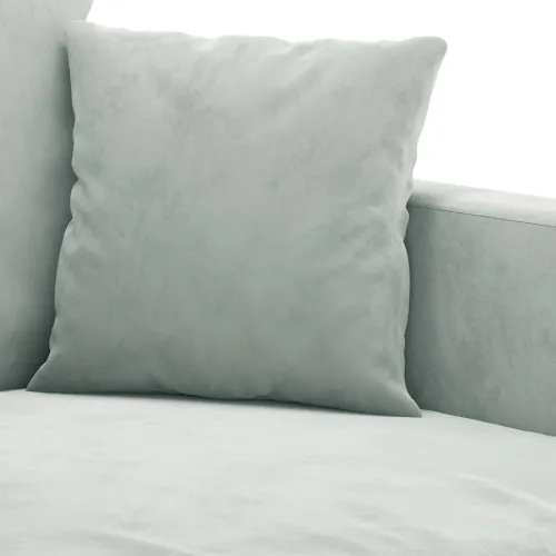 2-dijelni set sofa s jastucima svjetlosivi baršunasti - Svjetlosiva s jastučićima Cijena
