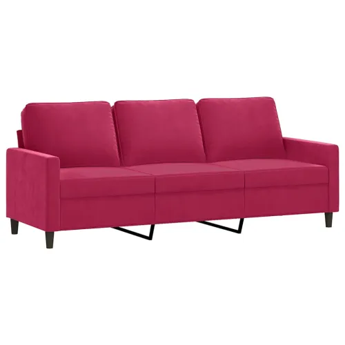 Trosjed crvena boja vina 180 cm baršunasti - boja crnog vina 180 cm Cijena
