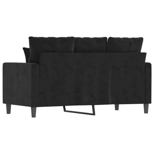 Dvosjed crni 120 cm baršunasti - Crna 1 120 cm Cijena
