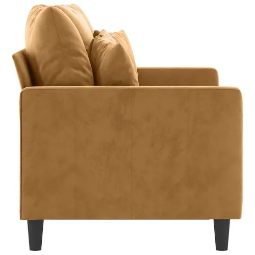 Dvosjed smeđi 120 cm baršunasti - Smeđa 1 120 cm Cijena