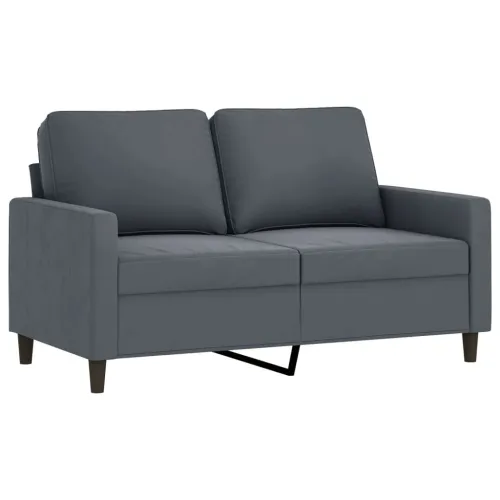 4-dijelni set sofa s jastucima tamnosivi baršunasti - Tamno siva s jastučićima i tabureom Cijena