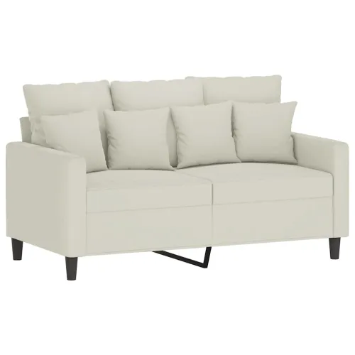 2-dijelni set sofa s jastucima krem baršunasti - Krema s jastučićima Cijena