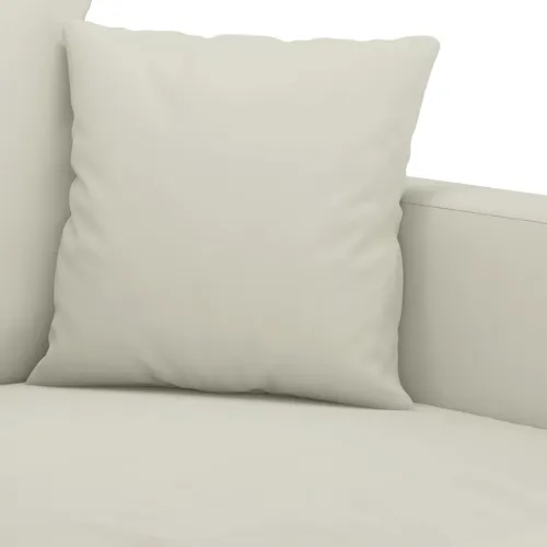 2-dijelni set sofa s jastucima krem baršunasti - Krema s jastučićima Cijena