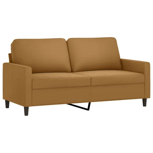 Dvosjed smeđi 140 cm baršunasti - Smeđa 1 140 cm Cijena