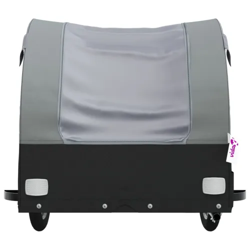 Prikolica za bicikl crno-siva 30 kg željezna - Siva 123 x 52 x 53 cm Cijena