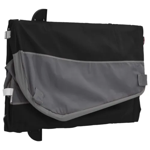 Prikolica za bicikl crno-siva 30 kg željezna - Siva 123 x 52 x 53 cm Cijena