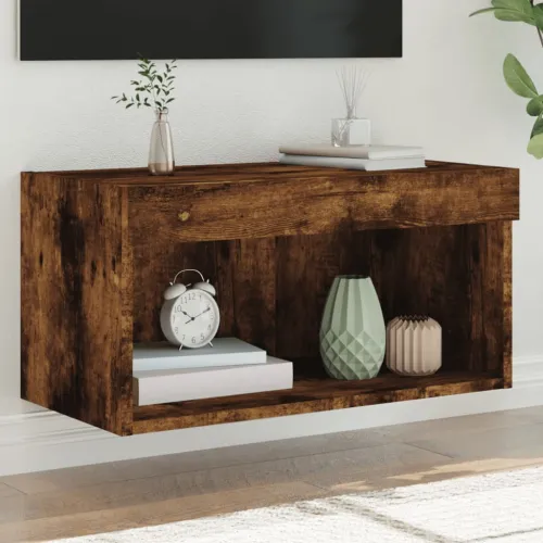 TV ormarić s LED svjetlima boja dimljenog hrasta 60x30x30 cm - Dimljeni hrast 60 cm 1 Cijena