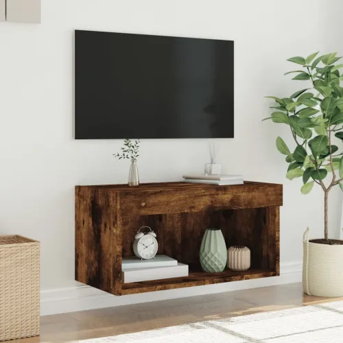 TV ormarić s LED svjetlima boja dimljenog hrasta 60x30x30 cm - Dimljeni hrast 60 cm 1 Cijena