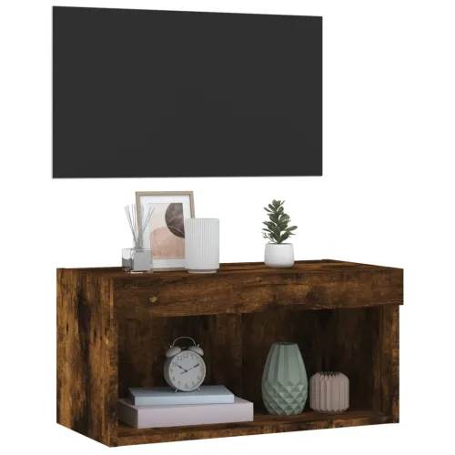 TV ormarić s LED svjetlima boja dimljenog hrasta 60x30x30 cm - Dimljeni hrast 60 cm 1 Cijena