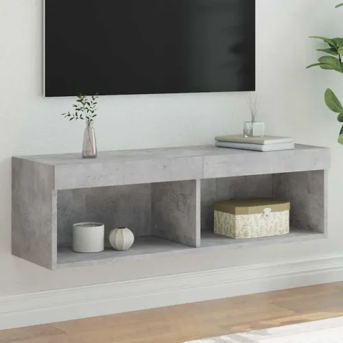 TV ormarić s LED svjetlima siva boja betona 100x30x30 cm - Beton siva 100 cm 1 Cijena