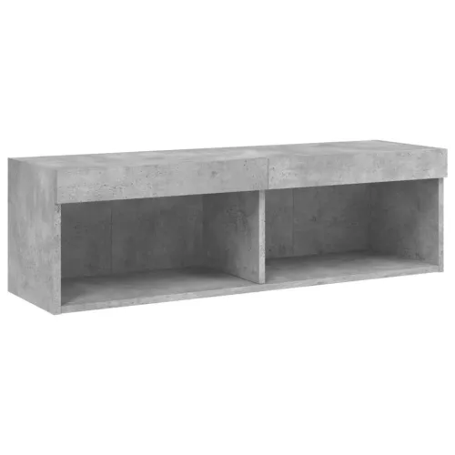 TV ormarić s LED svjetlima siva boja betona 100x30x30 cm - Beton siva 100 cm 1 Cijena