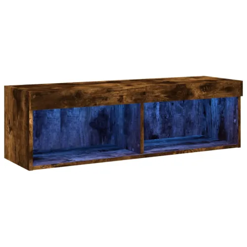 TV ormarić s LED svjetlima boja dimljenog hrasta 100x30x30 cm - Dimljeni hrast 100 cm 1 Cijena