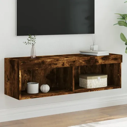 TV ormarić s LED svjetlima boja dimljenog hrasta 100x30x30 cm - Dimljeni hrast 100 cm 1 Cijena