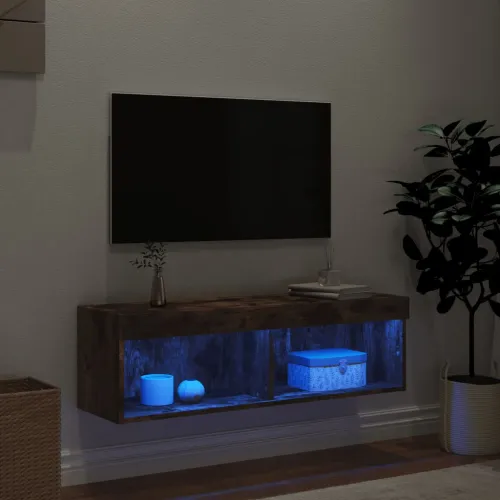 TV ormarić s LED svjetlima boja dimljenog hrasta 100x30x30 cm - Dimljeni hrast 100 cm 1 Cijena