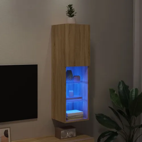 TV ormarić s LED svjetlima boja hrasta sonome 30,5x30x102 cm - sonoma hrast 30.5 x 30 x 102 cm 1 Cijena