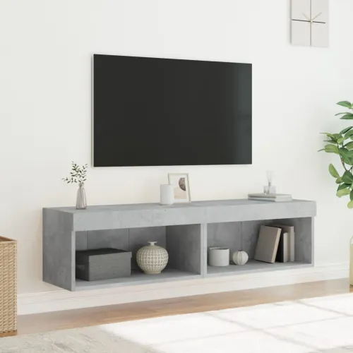 TV ormarići s LED svjetlima 2 kom boja betona 60x30x30 cm - Beton siva 60 cm 2 Cijena