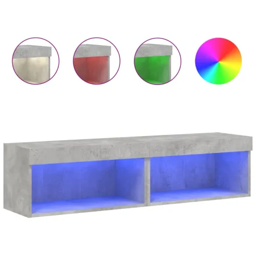 TV ormarići s LED svjetlima 2 kom boja betona 60x30x30 cm - Beton siva 60 cm 2 Cijena