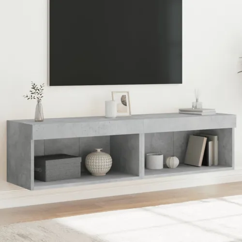 TV ormarići s LED svjetlima 2 kom boja betona 60x30x30 cm - Beton siva 60 cm 2 Cijena