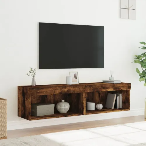 TV ormarići s LED svjetlima 2 kom boja hrasta 60x30x30 cm - Dimljeni hrast 60 cm 2 Cijena