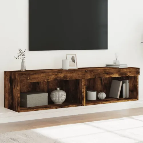 TV ormarići s LED svjetlima 2 kom boja hrasta 60x30x30 cm - Dimljeni hrast 60 cm 2 Cijena