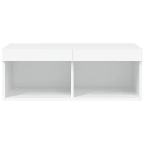 TV ormarić s LED svjetlima bijeli 80x30x30 cm - Bijela 80 cm 1 Cijena