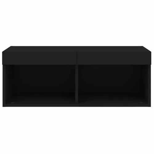 TV ormarići s LED svjetlima 2 kom crni 80x30x30 cm - Crna 80 cm 1 Cijena