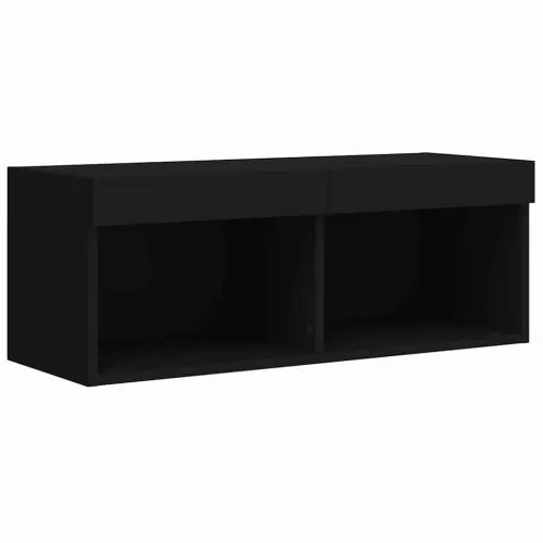 TV ormarići s LED svjetlima 2 kom crni 80x30x30 cm - Crna 80 cm 1 Cijena