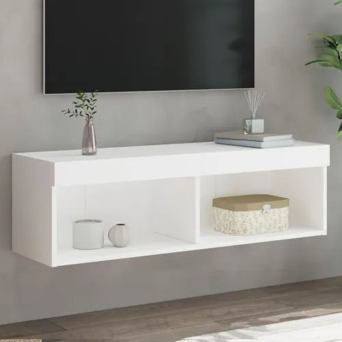 TV ormarić s LED svjetlima bijeli 80x30x30 cm - Bijela 1 100 cm Cijena