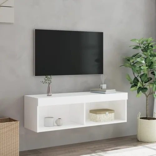 TV ormarić s LED svjetlima bijeli 80x30x30 cm - Bijela 100 cm 1 Cijena