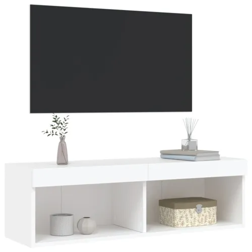 TV ormarić s LED svjetlima bijeli 80x30x30 cm - Bijela 1 100 cm Cijena