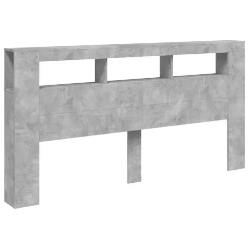 LED uzglavlje siva boja betona 200x18,5x103,5 cm - Beton siva 200 x 103.5 cm 1 Beton siva Cijena