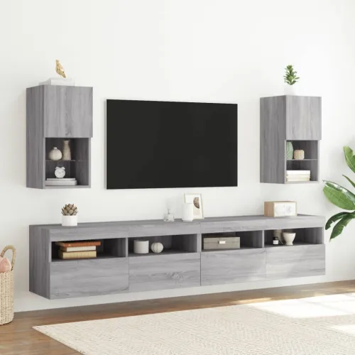 TV ormarić s LED svjetlima boja hrasta 30,5x30x60 cm - Sivi hrast sonoma 30.5 x 30 x 60 cm 1 Cijena