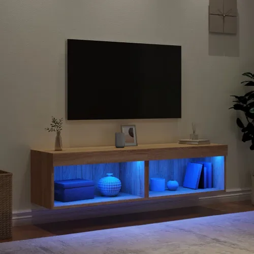 TV ormarići s LED svjetlima 2 kom boja hrasta 60x30x30 cm - Sonoma hrast 60 cm 2 Cijena