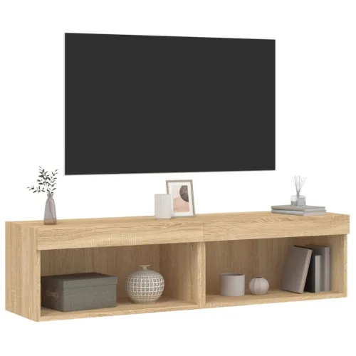 TV ormarići s LED svjetlima 2 kom boja hrasta 60x30x30 cm - Sonoma hrast 60 cm 2 Cijena