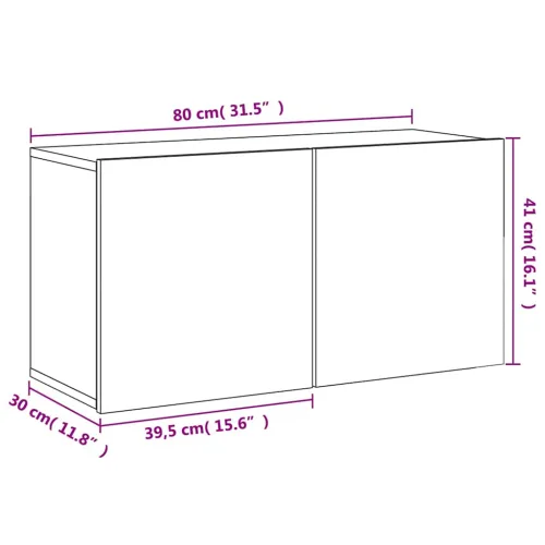 Zidni TV ormarić boja hrasta sonome 80x30x41 cm - sonoma hrast 1 80 cm Cijena