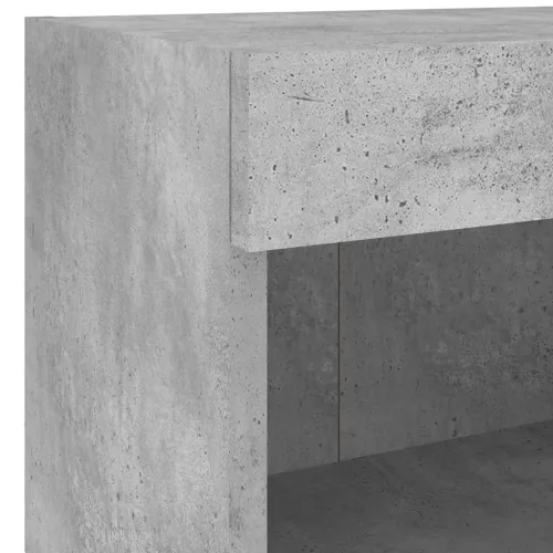 Noćni ormarić s LED svjetlima zidni siva boja betona - Beton siva 40 cm 1 Cijena