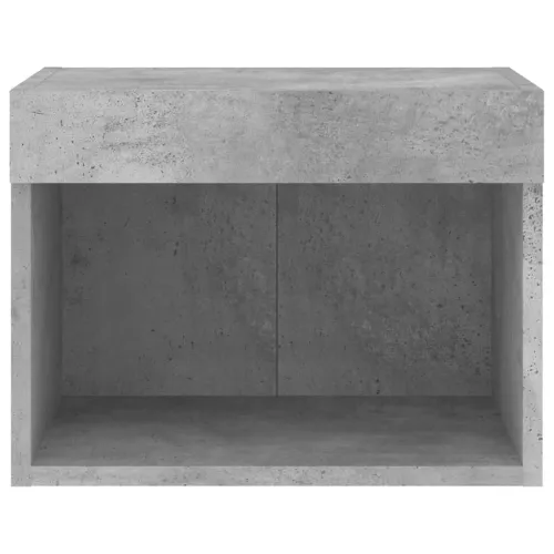 Noćni ormarić s LED svjetlima zidni siva boja betona - Beton siva 40 cm 1 Cijena