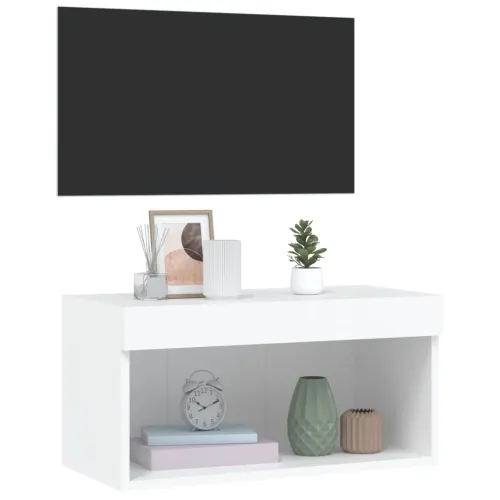 TV ormarić s LED svjetlima bijeli 60 x 30 x 30 cm - Bijela 60 cm 1 Cijena