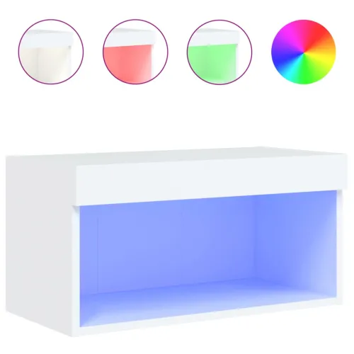 TV ormarić s LED svjetlima bijeli 60 x 30 x 30 cm - Bijela 60 cm 1 Cijena