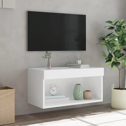 TV ormarić s LED svjetlima bijeli 60 x 30 x 30 cm - Bijela 60 cm 1 Cijena