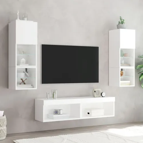 TV ormarić s LED svjetlima bijeli 60 x 30 x 30 cm - Bijela 60 cm 1 Cijena
