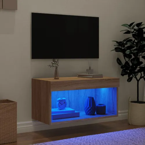 TV ormarić s LED svjetlima boja hrasta sonome 60 x 30 x 30 cm - Sonoma hrast 60 cm 1 Cijena