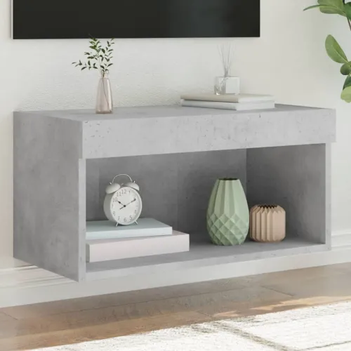 TV ormarić s LED svjetlima siva boja betona 60x30x30 cm - Beton siva 60 cm 1 Cijena