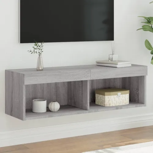 TV ormarić s LED svjetlima boja hrasta sonome 100x30x30 cm - Sivi hrast sonoma 1 100 cm Cijena
