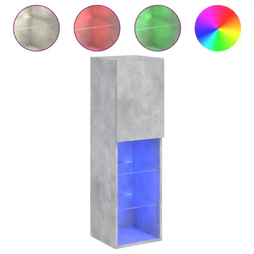 TV ormarići s LED svjetlima 2 kom boja betona 30,5x30x102 cm - Beton siva 30.5 x 30 x 102 cm 2 Cijena