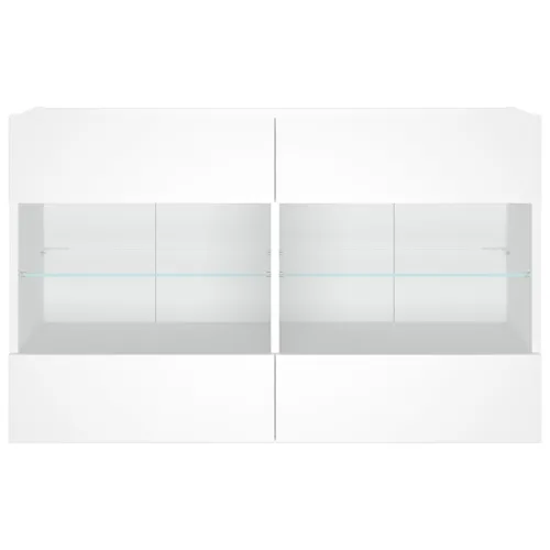 Zidni TV ormarić s LED svjetlima bijeli 98,5x30x60,5 cm - Bijela 1 98.5 cm Bijela Cijena