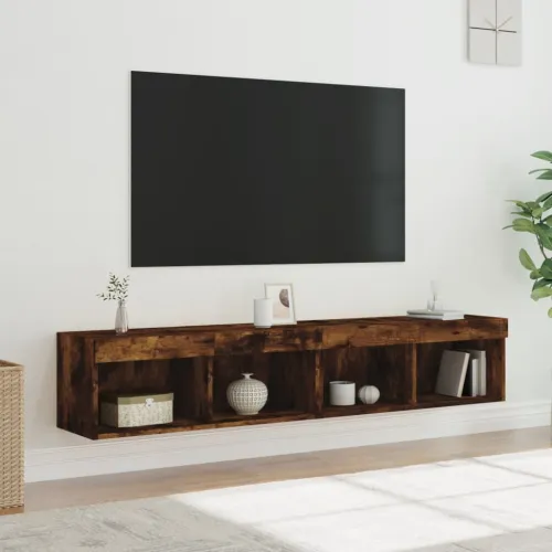 TV ormarići s LED svjetlima 2 kom boja hrasta 80x30x30 cm - Dimljeni hrast 80 cm 2 Cijena